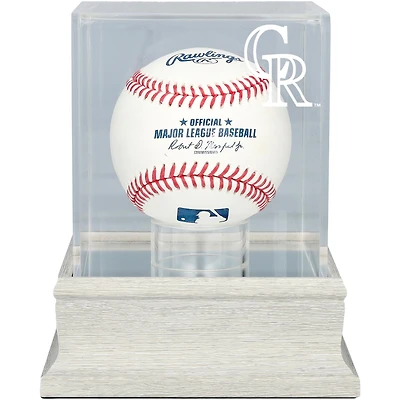 Colorado Rockies Slate Gray Logo Baseball Display Case - UV Protected
