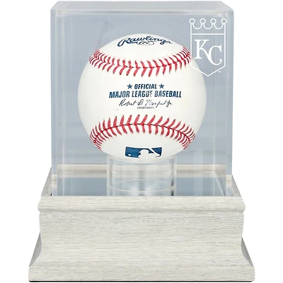 Kansas City Royals Slate Gray Logo Baseball Display Case - UV Protected