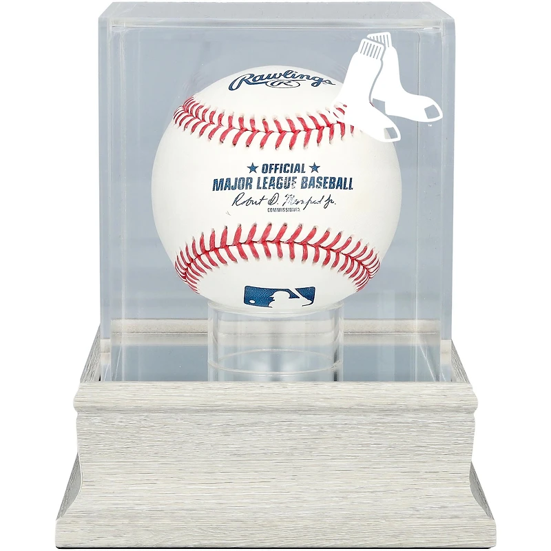 Boston Red Sox Slate Gray Logo Baseball Display Case - UV Protected