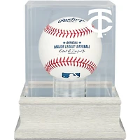 Minnesota Twins Slate Gray Logo Baseball Display Case - UV Protected