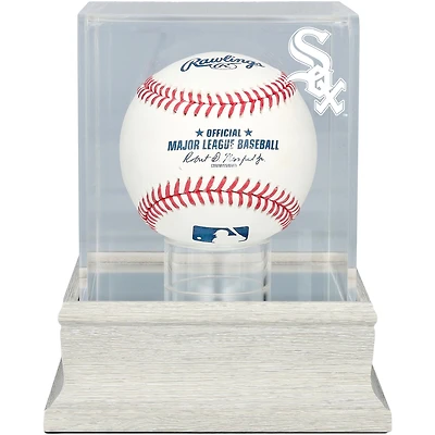 Chicago White Sox Slate Gray Logo Baseball Display Case - UV Protected