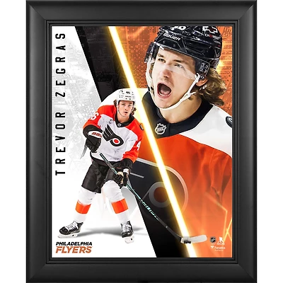 Trevor Zegras Philadelphia Flyers Framed 13" x 16" Radiance Collage