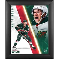 Matthew Boldy Minnesota Wild Framed 13" x 16" Radiance Collage