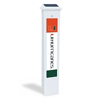 Miami Hurricanes 25" Solar Light Glow Post