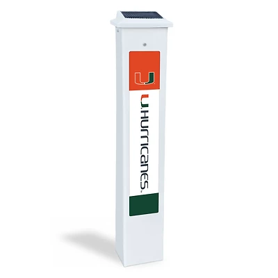 Miami Hurricanes 25" Solar Light Glow Post