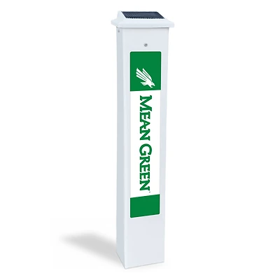 North Texas Mean Green 25" Solar Light Glow Post