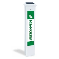 North Texas Mean Green 25" Solar Light Glow Post