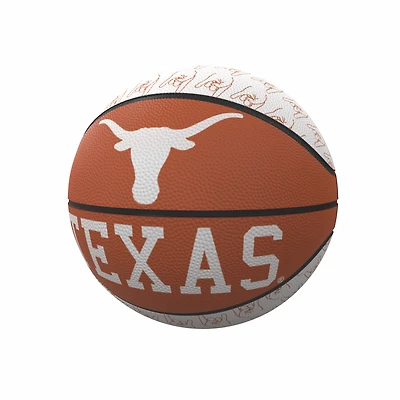 Logo Brands Texas Longhorns Repeating Logo Mini-Size Rubber Basketball