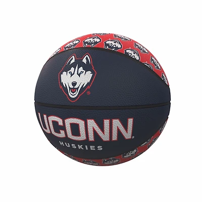 Logo Brands UConn Huskies Repeating Logo Mini-Size Rubber Basketball