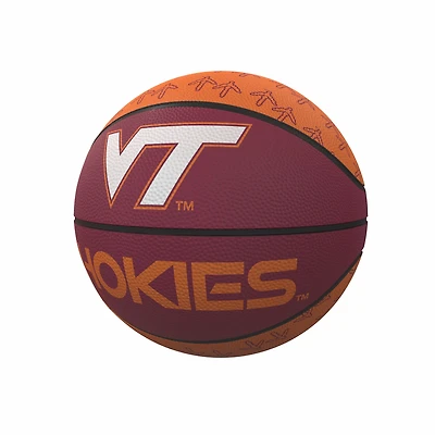 Logo Brands Virginia Tech Hokies Repeating Logo Mini-Size Rubber Basketball