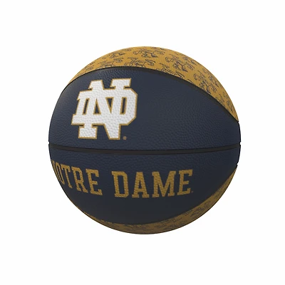 Logo Brands Notre Dame Fighting Irish Repeating Logo Mini-Size Rubber Basketball