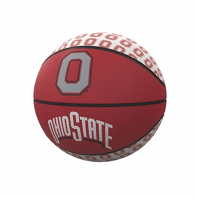 Logo Brands Ohio State Buckeyes Repeating Logo Mini-Size Rubber Basketball