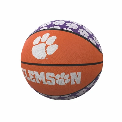 Logo Brands Clemson Tigers Repeating Logo Mini-Size Rubber Basketball