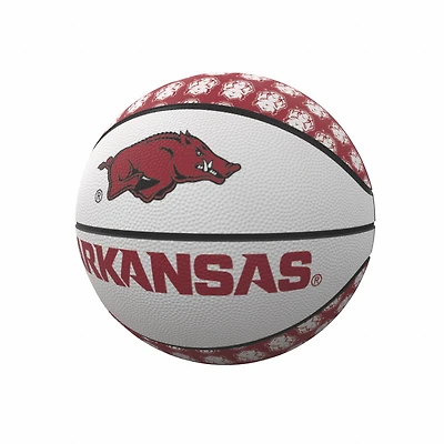 Logo Brands Arkansas Razorbacks Repeating Logo Mini-Size Rubber Basketball