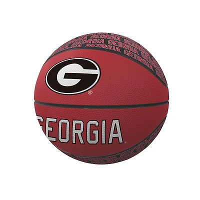 Logo Brands Georgia Bulldogs Repeating Logo Mini-Size Rubber Basketball