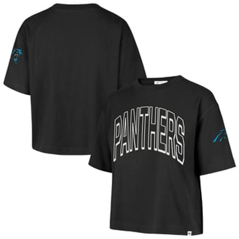 Women's '47 Black Carolina Panthers Call Out Reed City T-Shirt