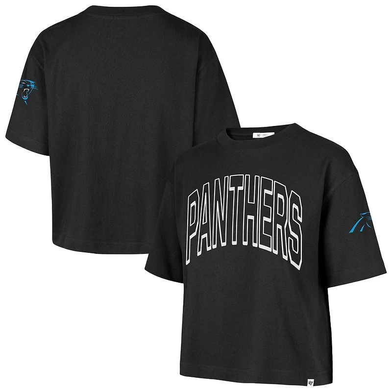 Women's '47 Black Carolina Panthers Call Out Reed City T-Shirt