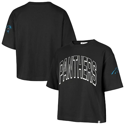 Women's '47 Black Carolina Panthers Call Out Reed City T-Shirt