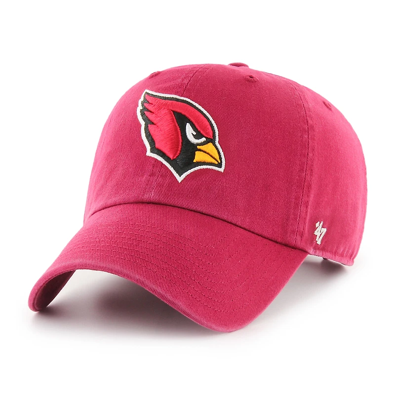 Men's '47 Cardinal Arizona Cardinals Primary Logo Clean Up Adjustable Hat