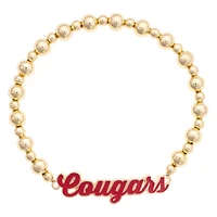 Women's CANVAS Style Houston Cougars Enamel Autograph Stretch Bracelet