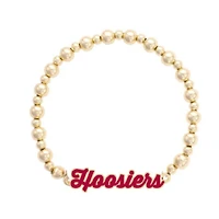 Women's CANVAS Style Indiana Hoosiers Enamel Autograph Stretch Bracelet