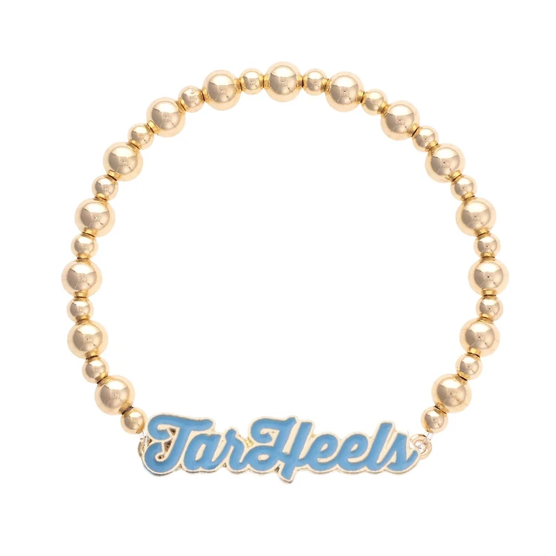 Women's CANVAS Style North Carolina Tar Heels Enamel Autograph Stretch Bracelet