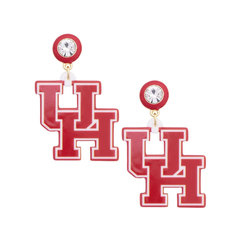 Women's CANVAS Style Houston Cougars Resin Earrings