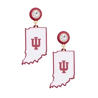 Women's CANVAS Style Indiana Hoosiers Resin Earrings
