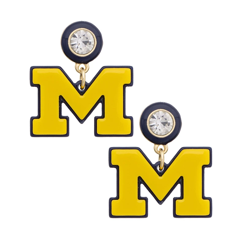 Women's CANVAS Style Michigan Wolverines Resin Earrings