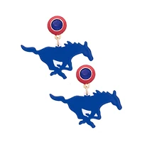 Women's CANVAS Style SMU Mustangs Resin Earrings