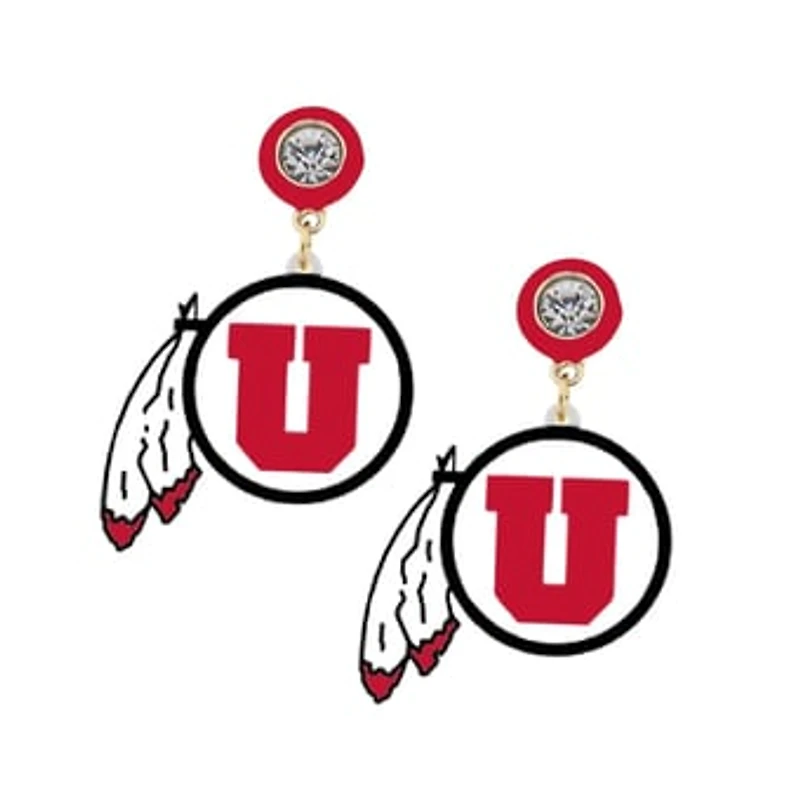Women's CANVAS Style Utah Utes Resin Earrings