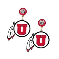Women's CANVAS Style Utah Utes Resin Earrings