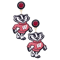 Women's CANVAS Style Wisconsin Badgers Resin Earrings