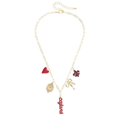 Women's CANVAS Style Louisiana Ragin' Cajuns Paperclip Charm Necklace