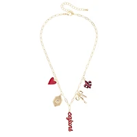 Women's CANVAS Style Louisiana Ragin' Cajuns Paperclip Charm Necklace