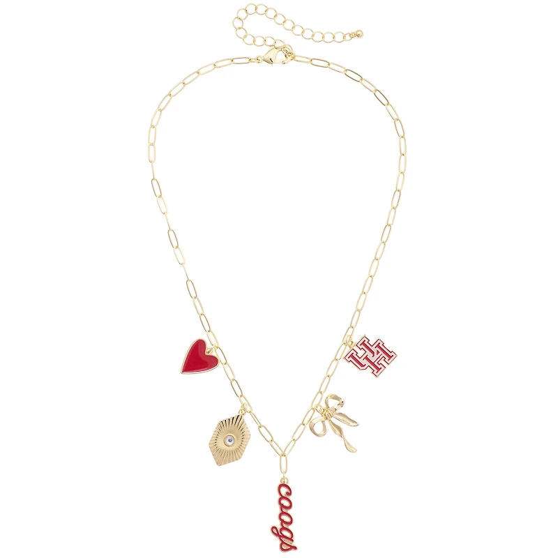 Women's CANVAS Style Houston Cougars Paperclip Charm Necklace