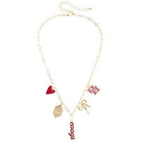 Women's CANVAS Style Houston Cougars Paperclip Charm Necklace