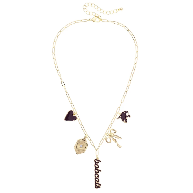 Women's CANVAS Style Texas State Bobcats Paperclip Charm Necklace