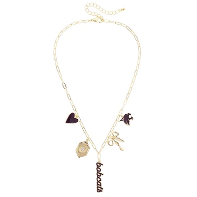 Women's CANVAS Style Texas State Bobcats Paperclip Charm Necklace