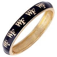 Women's CANVAS Style Wake Forest Demon Deacons Enamel Logo Hinge Bangle