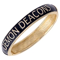 Women's CANVAS Style Wake Forest Demon Deacons Enamel Hinge Bangle