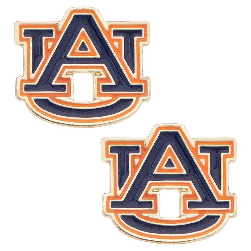 Women's CANVAS Style Auburn Tigers Logo Stud Earrings