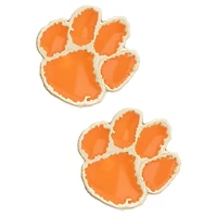 Women's CANVAS Style Clemson Tigers Logo Stud Earrings