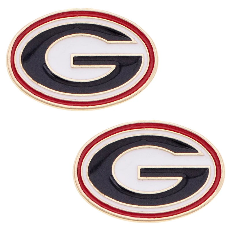 Women's CANVAS Style Georgia Bulldogs Logo Stud Earrings