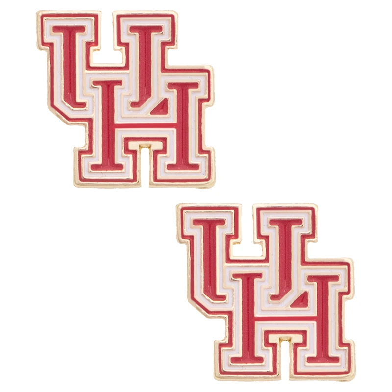 Women's CANVAS Style Houston Cougars Logo Stud Earrings