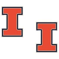 Women's CANVAS Style Illinois Fighting Illini Logo Stud Earrings