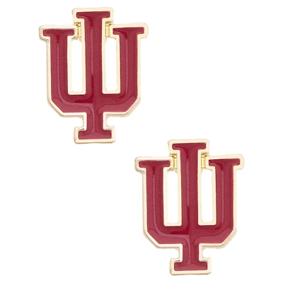 Women's CANVAS Style Indiana Hoosiers Logo Stud Earrings