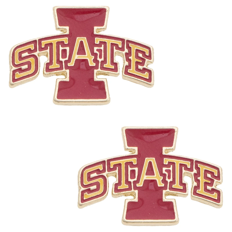 Women's CANVAS Style Iowa State Cyclones Logo Stud Earrings