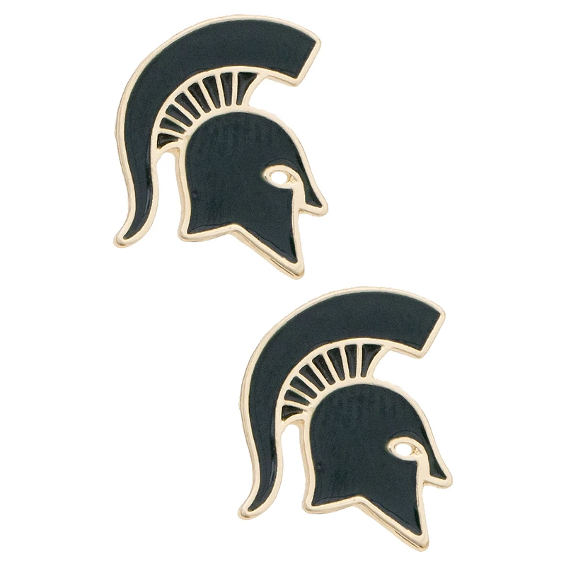 Women's CANVAS Style Michigan State Spartans Logo Stud Earrings