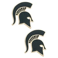 Women's CANVAS Style Michigan State Spartans Logo Stud Earrings